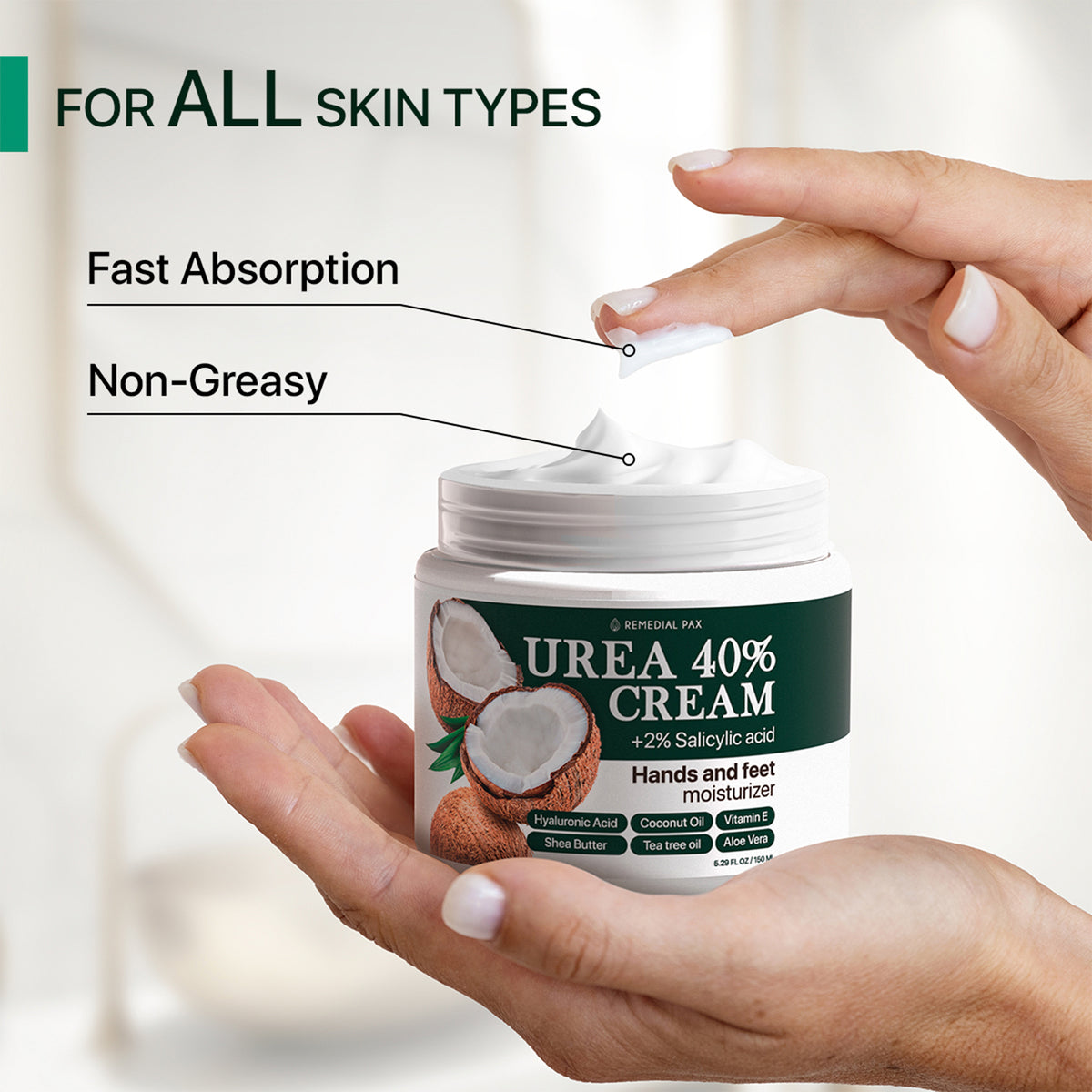 Urea 40% Moisturizing Cream Sale with Salicylic Acid for Nails, Callus, and Hand Care