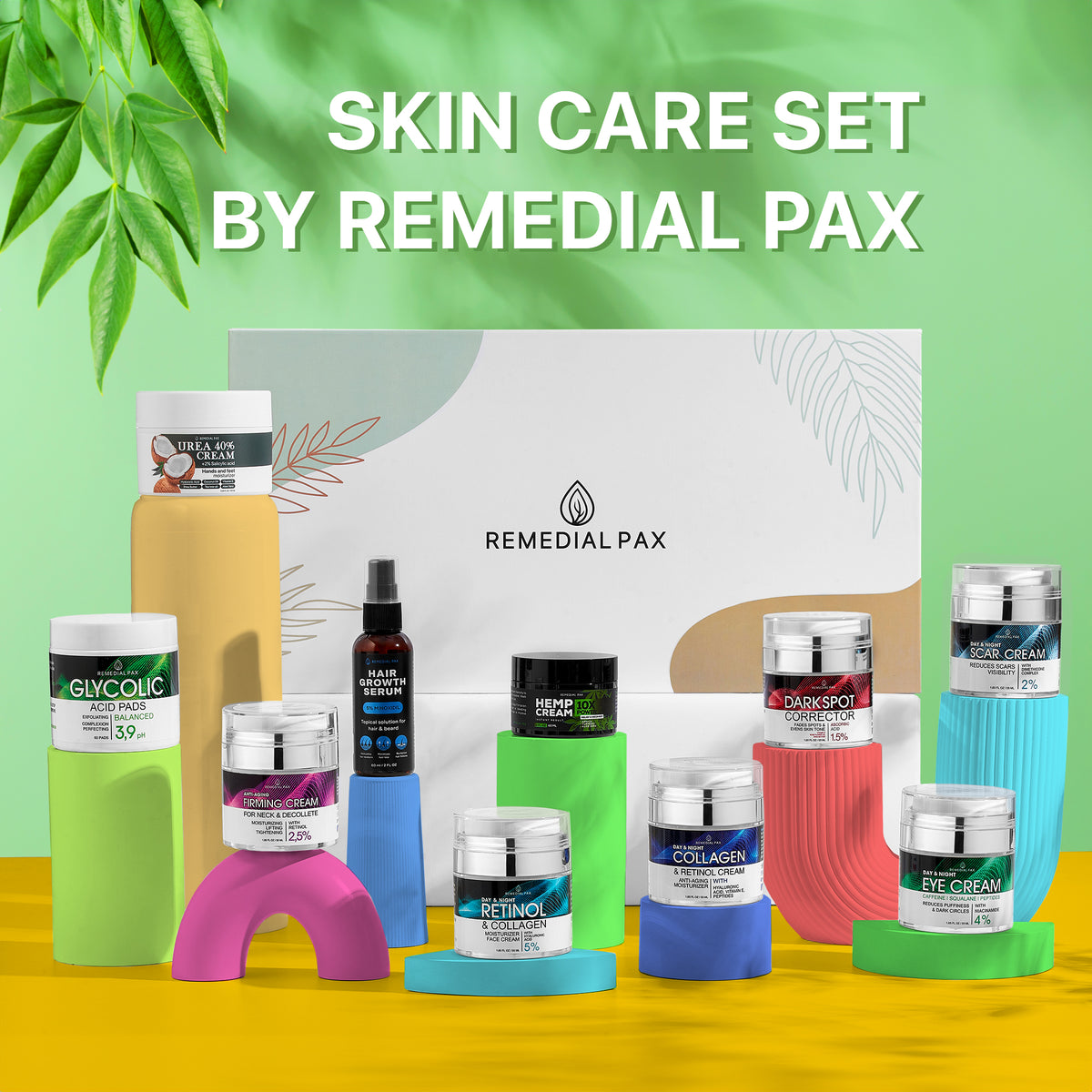 10-Product Collection by REMEDIAL PAX for Comprehensive Skin Wellness