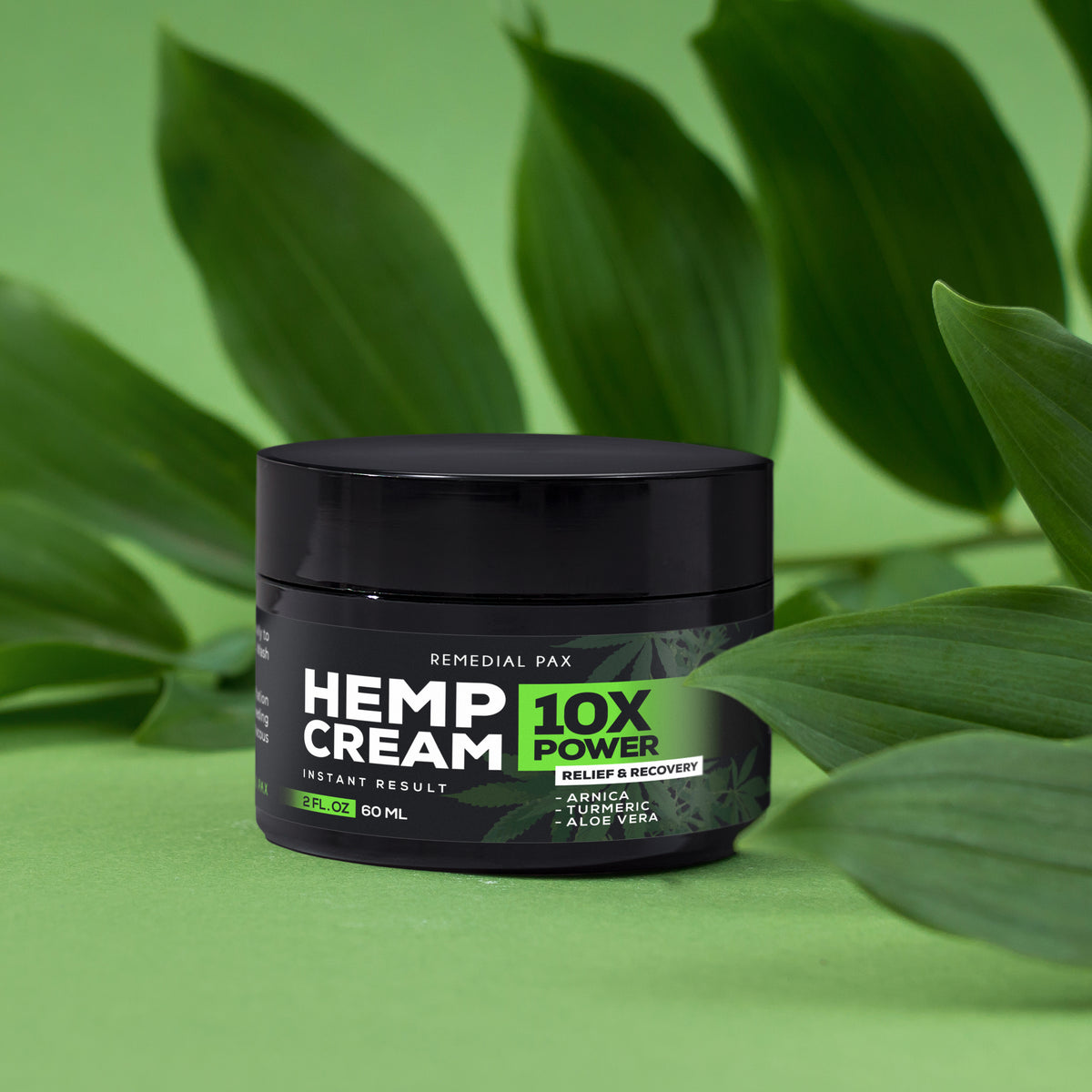 Maximum Strength Pain Relief with Instant Hemp Cream for Body, Back, Hands, Sports